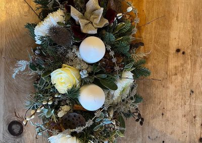Flower reef created at seasonal flower workshop